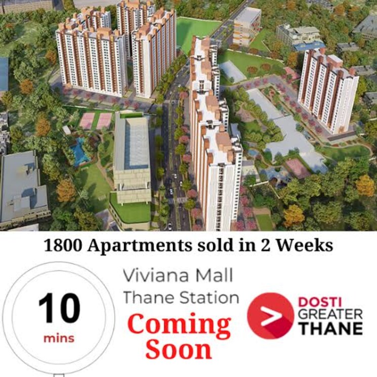 Exterior View, dosti-greater-thane 1 Bedroom 385 Sq.Ft. Apartment In Kalher Thane 6359938