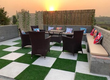 Terrace in 5 BHK Independent House at Sainik Farm – for Sale