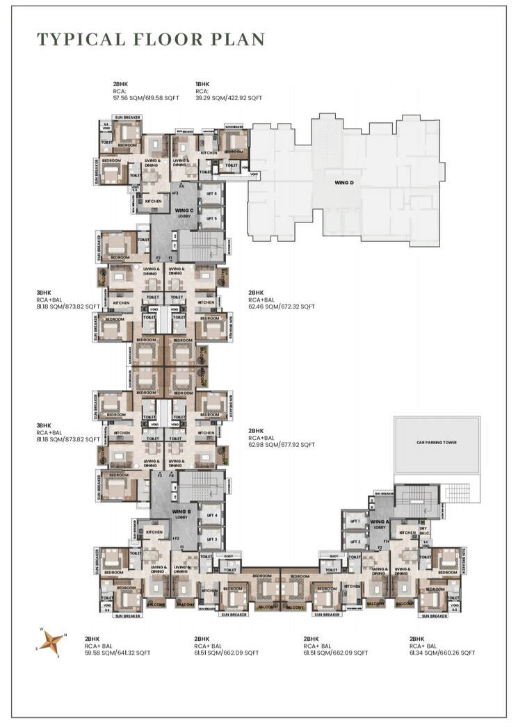 Floor Plan, neelyog-aarana 2 Bedroom 645 Sq.Ft. Apartment In Ghatkopar West Mumbai 6491903