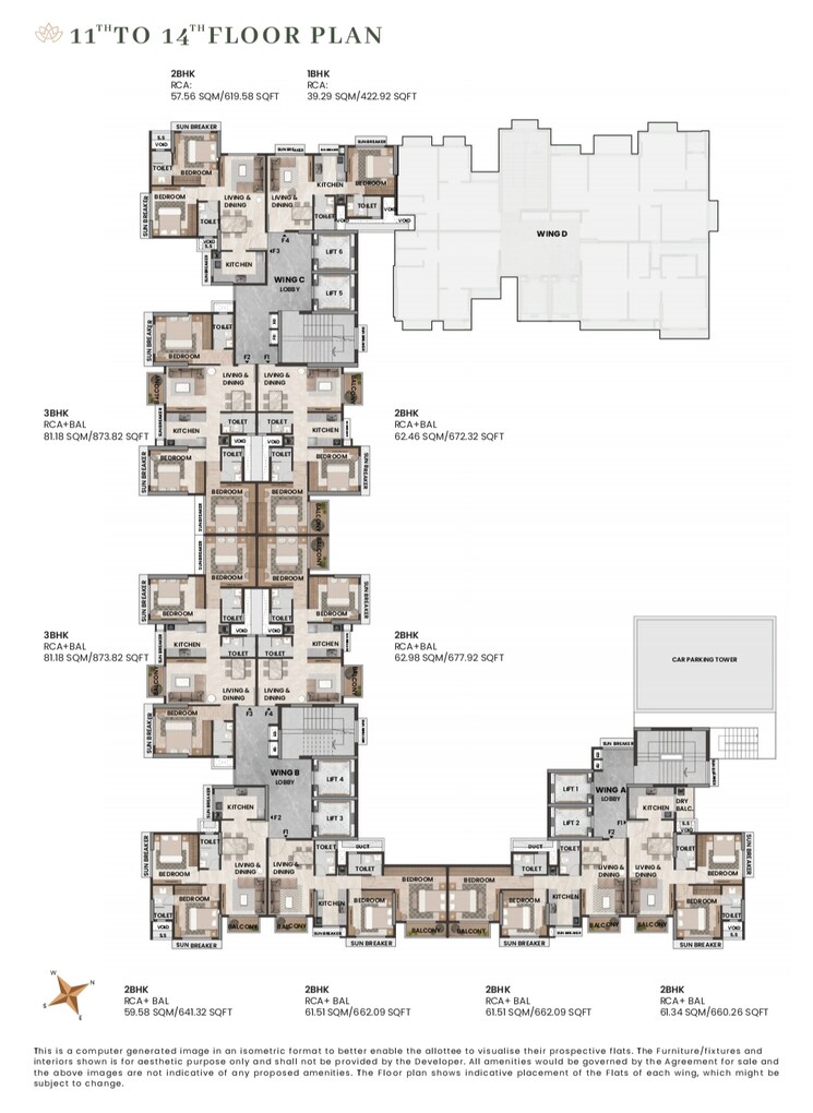 Master Plan, neelyog-aarana 2 Bedroom 645 Sq.Ft. Apartment In Ghatkopar West Mumbai 6491903