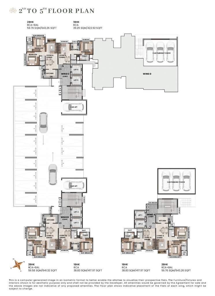 Floor Plan, neelyog-aarana 2 Bedroom 645 Sq.Ft. Apartment In Ghatkopar West Mumbai 6491903