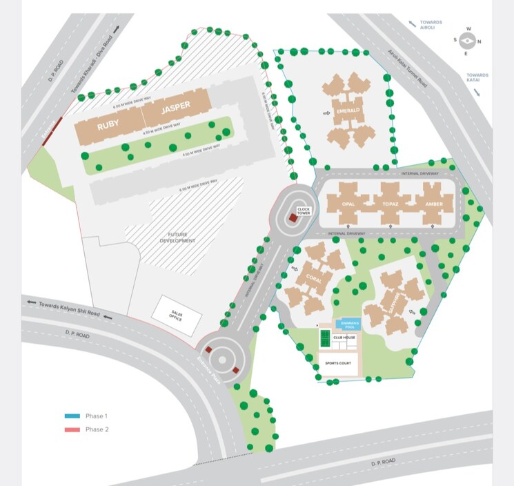 Master Plan, marathon-nextown 1 Bedroom 344 Sq.Ft. Apartment In Dombivli East Thane 6508452
