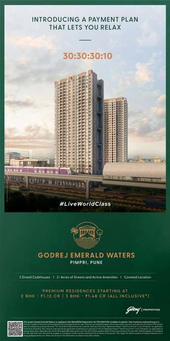 2 BHK Apartment For Resale in Godrej Emerald Waters Pimpri Pune 6512171