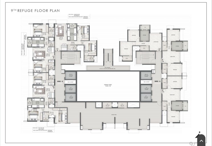 Floor Plan, rustomjee-stella 2 Bedroom 679 Sq.Ft. Apartment In Bandra East Mumbai 6534098