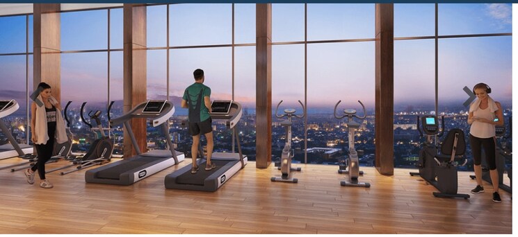 Gym, godrej-exquisite 3 Bedroom 922 Sq.Ft. Apartment In Ghodbunder Road Thane 6546996