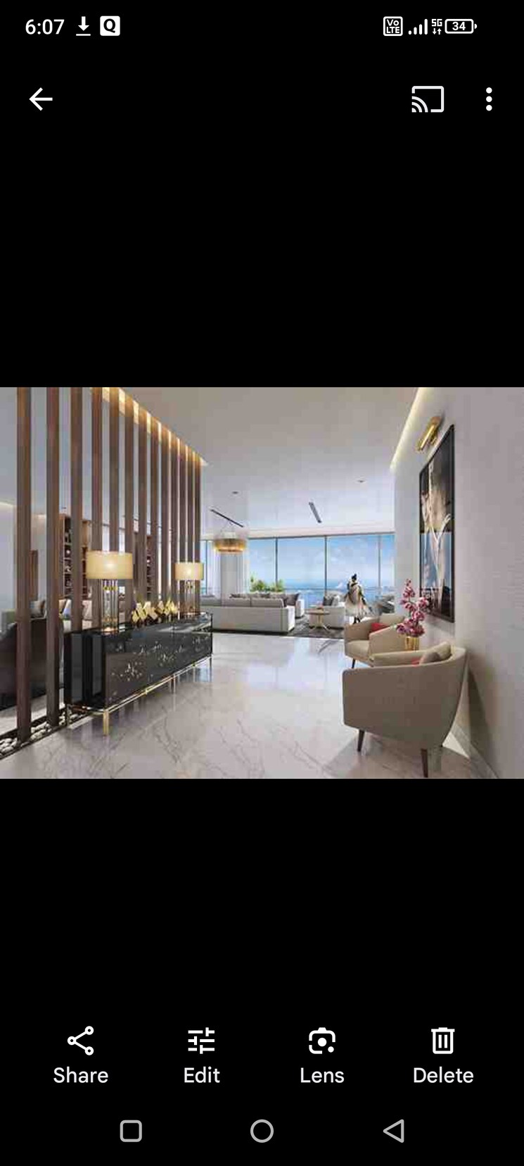 Living Room, hubtown-25-south 4 Bedroom 2115 Sq.Ft. Apartment In Prabhadevi Mumbai 6552363