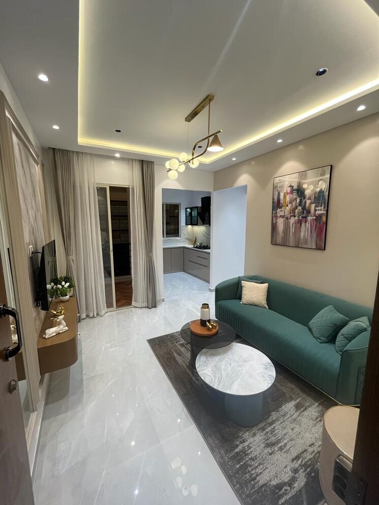 Living Room, intercontinental-the-urbana 2 Bedroom 580 Sq.Ft. Apartment In Chakan Pune 6569477