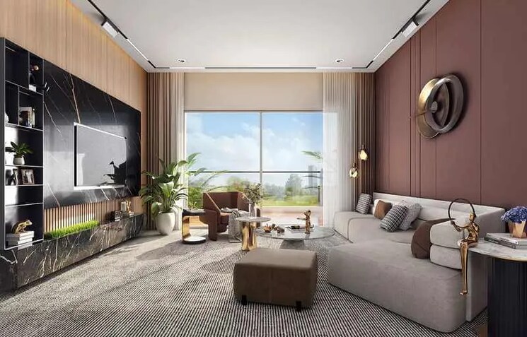 Living Room, kohinoor-viva-pixel 3 Bedroom 1100 Sq.Ft. Apartment In Dhanori Pune 6569816