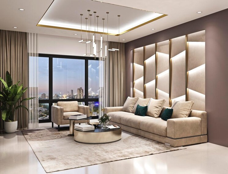 Living Room, oberoi-sky-city 3 Bedroom 1093 Sq.Ft. Apartment In Borivali East Mumbai 6590067