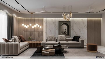 Living Room in 3 BHK Apartment at Vesu – for Sale