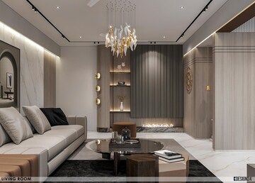 Living Room in 3 BHK Apartment at Vesu – for Sale