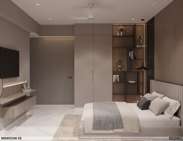Bedroom in 3 BHK Apartment at Vesu – for Sale