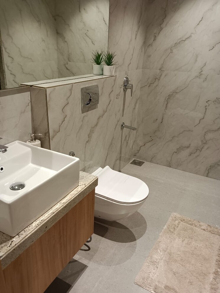 Bathroom, runwal-25-hour-life 4 Bedroom 1268 Sq.Ft. Builder Floor In Manpada Thane 6591394