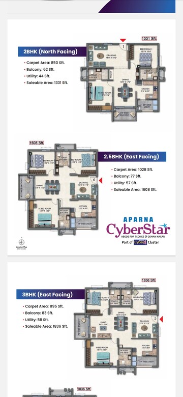 3 BHK Apartment For Resale in Aparna Cyber Star Osman Nagar Hyderabad  6601446