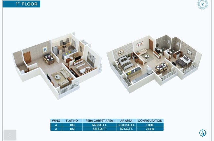 Floor Plan, naupada 2 Bedroom 1060 Sq.Ft. Apartment In Naupada Thane 6614884