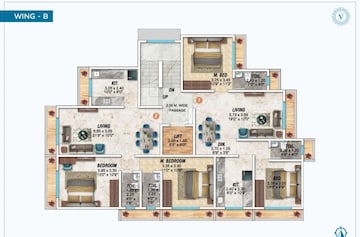 Floor Plan in 2 BHK Apartment at Naupada – for Sale