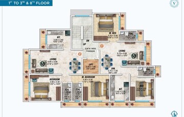 Floor Plan in 2 BHK Apartment at Naupada – for Sale