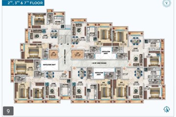 Floor Plan in 2 BHK Apartment at Naupada – for Sale