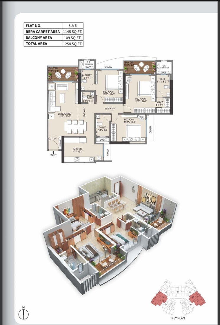 Floor Plan, shree-ambaram 2 Bedroom 791 Sq.Ft. Builder Floor In Vasai West Palghar 6617423