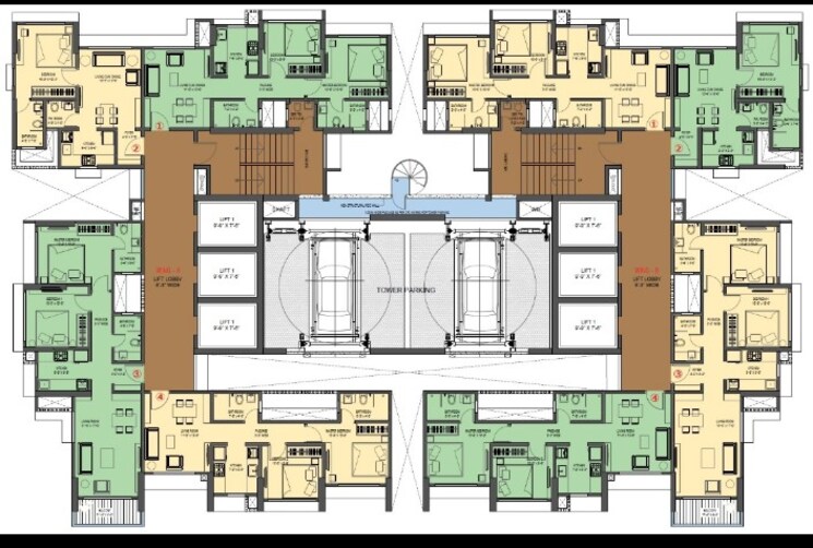 Floor Plan, antariksh-ace 2 Bedroom 611 Sq.Ft. Apartment In Bandra East Mumbai 6621049