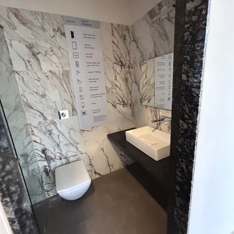 Bathroom, nyati-emerald 2 Bedroom 838 Sq.Ft. Apartment In Baner Pune 6621912