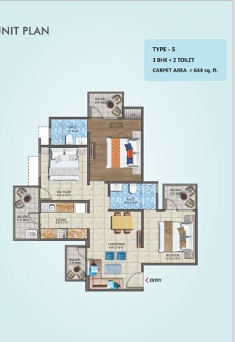 3 BHK Apartment For Resale in Land Craft Metro Homes Phase 2 Basantpur Saitli Ghaziabad  6634148