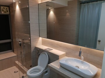 Bathroom in 3 BHK Apartment at Wadhwa Imperial Heights, Goregaon East – for Rent
