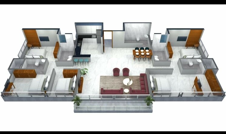 Floor Plan, kauls-heritage-city-apartment 2 Bedroom 1120 Sq.Ft. Apartment In Vasai West Palghar 6654445