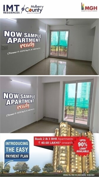 2 BHK Apartment For Resale in MGH Mulberry County Sector 70 Faridabad  6700819