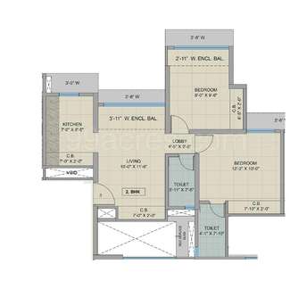 2 BHK Apartment For Rent in Man Opus Mira Road Mumbai 6706157