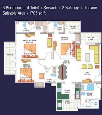 3 BHK Apartment For Resale in La Residentia Noida Ext Tech Zone 4 Greater Noida  6729810