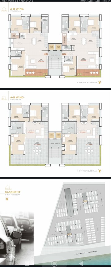 Floor Plan in 6 BHK Penthouse at Piplod – for Sale