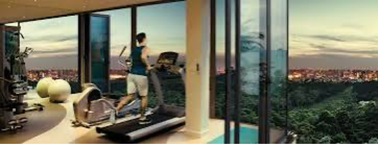 Gym, godrej-exquisite 3 Bedroom 922 Sq.Ft. Builder Floor In Vijay Nagari Thane 6784003