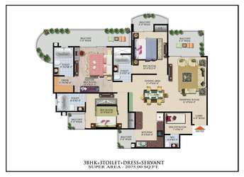 3 BHK Apartment For Rent in VVIP Mangal Raj Nagar Extension Ghaziabad 6785330