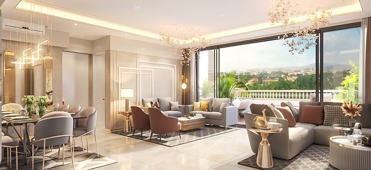 Living Room, dlf-new-town-heights-town-houses 4 Bedroom 2364 Sq.Ft. Apartment In Sector 86 Gurgaon 6790942
