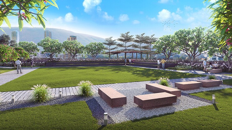 Garden, godrej-exquisite 3 Bedroom 920 Sq.Ft. Apartment In Ghodbunder Road Thane 6807585