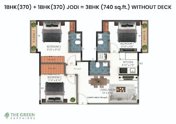 3 BHK Apartment For Resale in The Green Sapphirre Bapgaon Thane  6826488