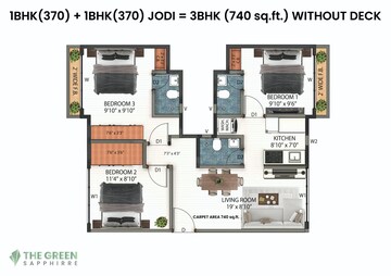 3 BHK Apartment For Resale in The Green Sapphirre Bapgaon Thane  6826488