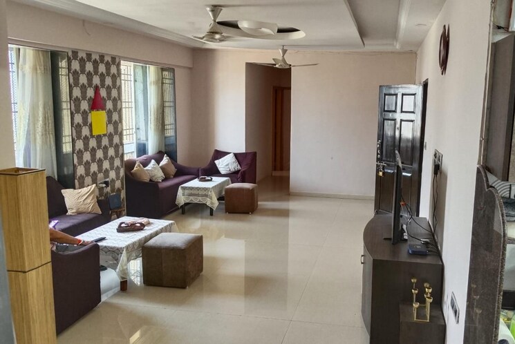 Living Room, shah-chheda-mahavir-ornate 4 Bedroom 1800 Sq.Ft. Apartment In Kopar Khairane Navi Mumbai 6831545
