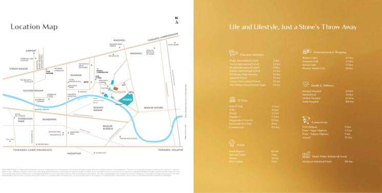 Map Location, vtp-flamante 3 Bedroom 1238 Sq.Ft. Apartment In Awhalwadi Pune 6867510
