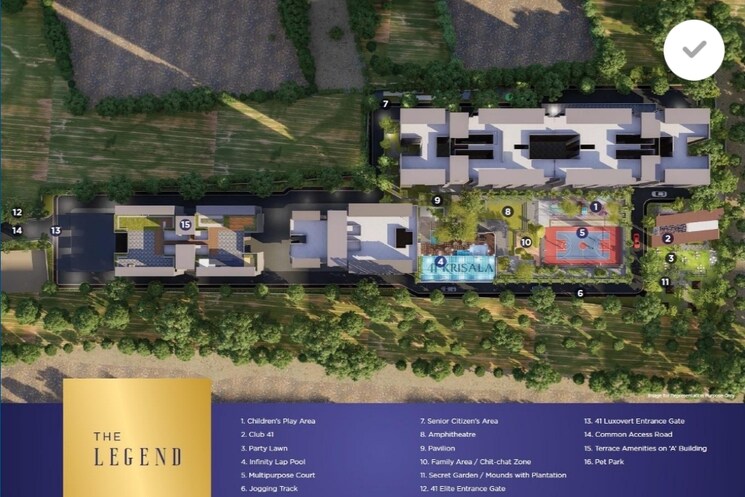 Master Plan, krisala-41-luxovert 3 Bedroom 1481 Sq.Ft. Apartment In Tathawade Pune 6891319