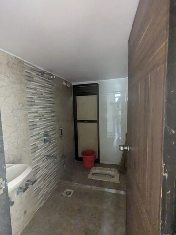 Bathroom in 3 BHK Apartment at Sanghvi Valley, Kalwa – for Rent
