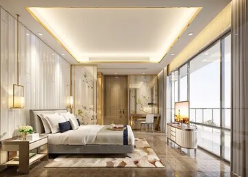 Living Room in 4 BHK Apartment at Nerul Sector 18a – for Sale