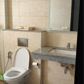 Bathroom in 4 BHK Apartment at Tata Primanti-Tower Residences, Dhani – for Rent