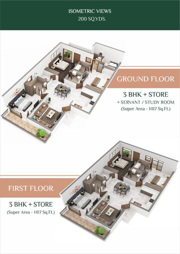 Floor Plan in 2 BHK Apartment at Sector 117 – for Sale