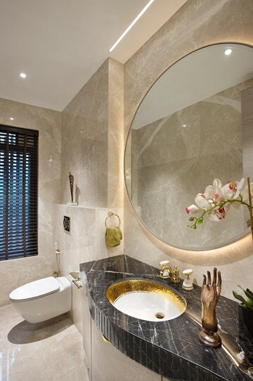 Bathroom in 3 BHK Apartment at Rustomjee Elements, Andheri West – for Rent