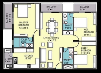 3 BHK Apartment For Resale in Manjunath Layout Bangalore  6992803