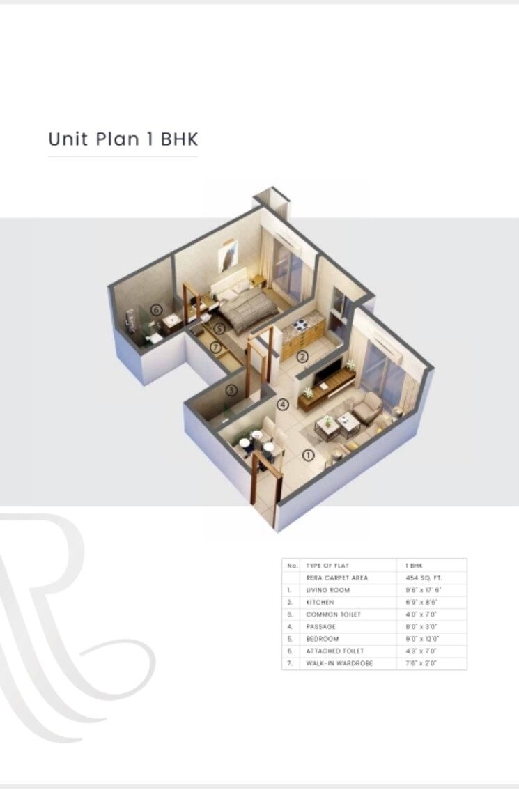 Floor Plan, akshaya-chs 1 Bedroom 441 Sq.Ft. Apartment In Borivali West Mumbai 7012544