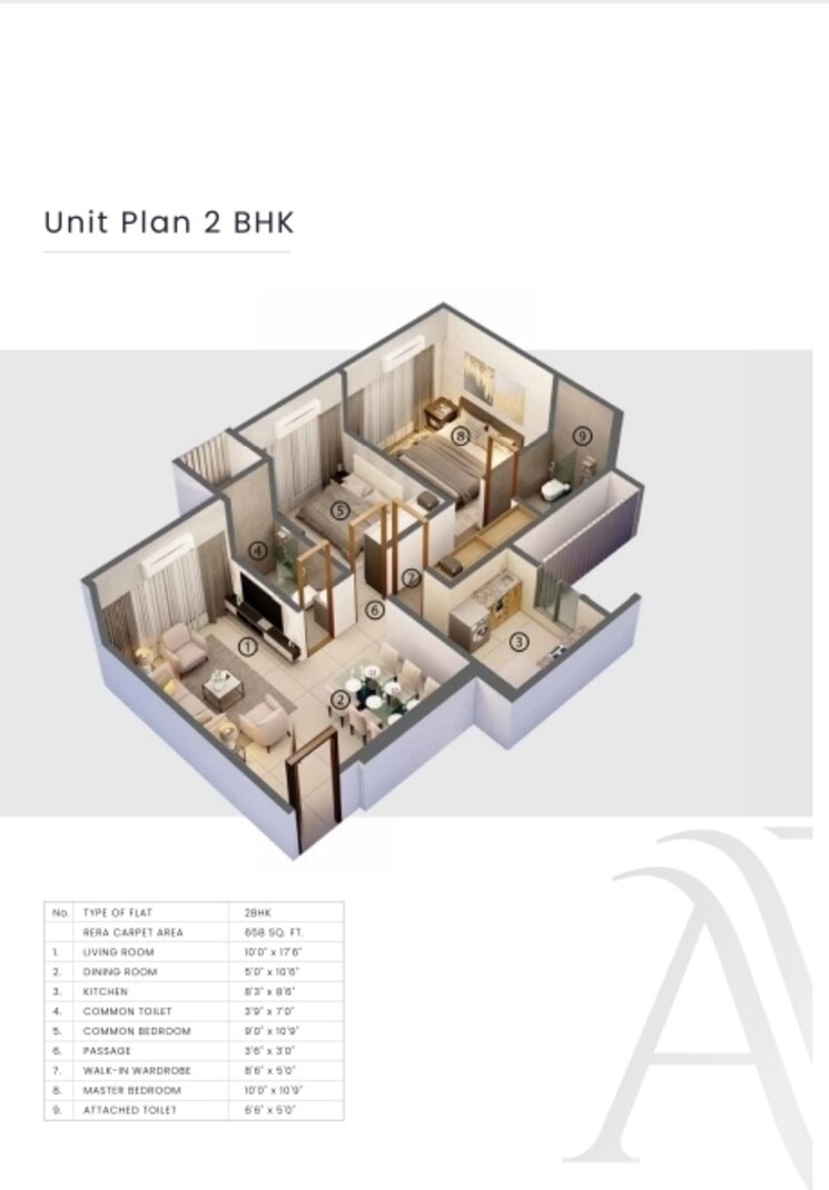 Floor Plan, akshaya-chs 3 Bedroom 924 Sq.Ft. Apartment In Borivali West Mumbai 7012661