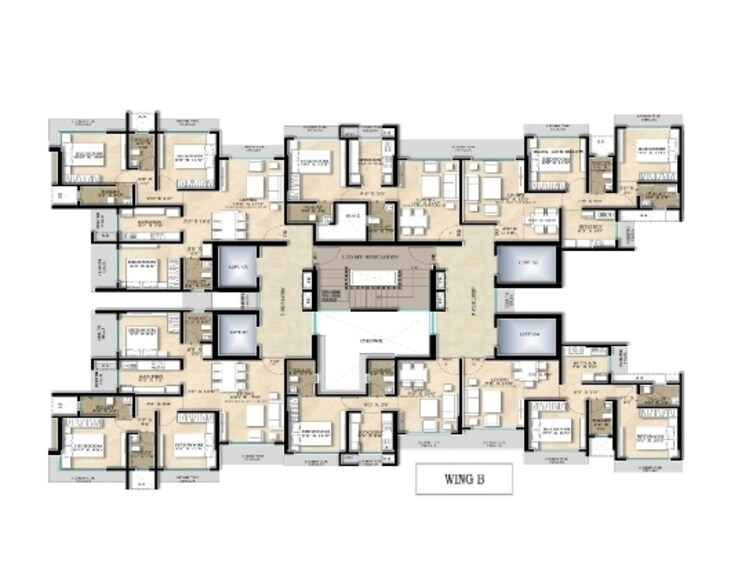 Floor Plan, akshaya-chs 3 Bedroom 924 Sq.Ft. Apartment In Borivali West Mumbai 7012661